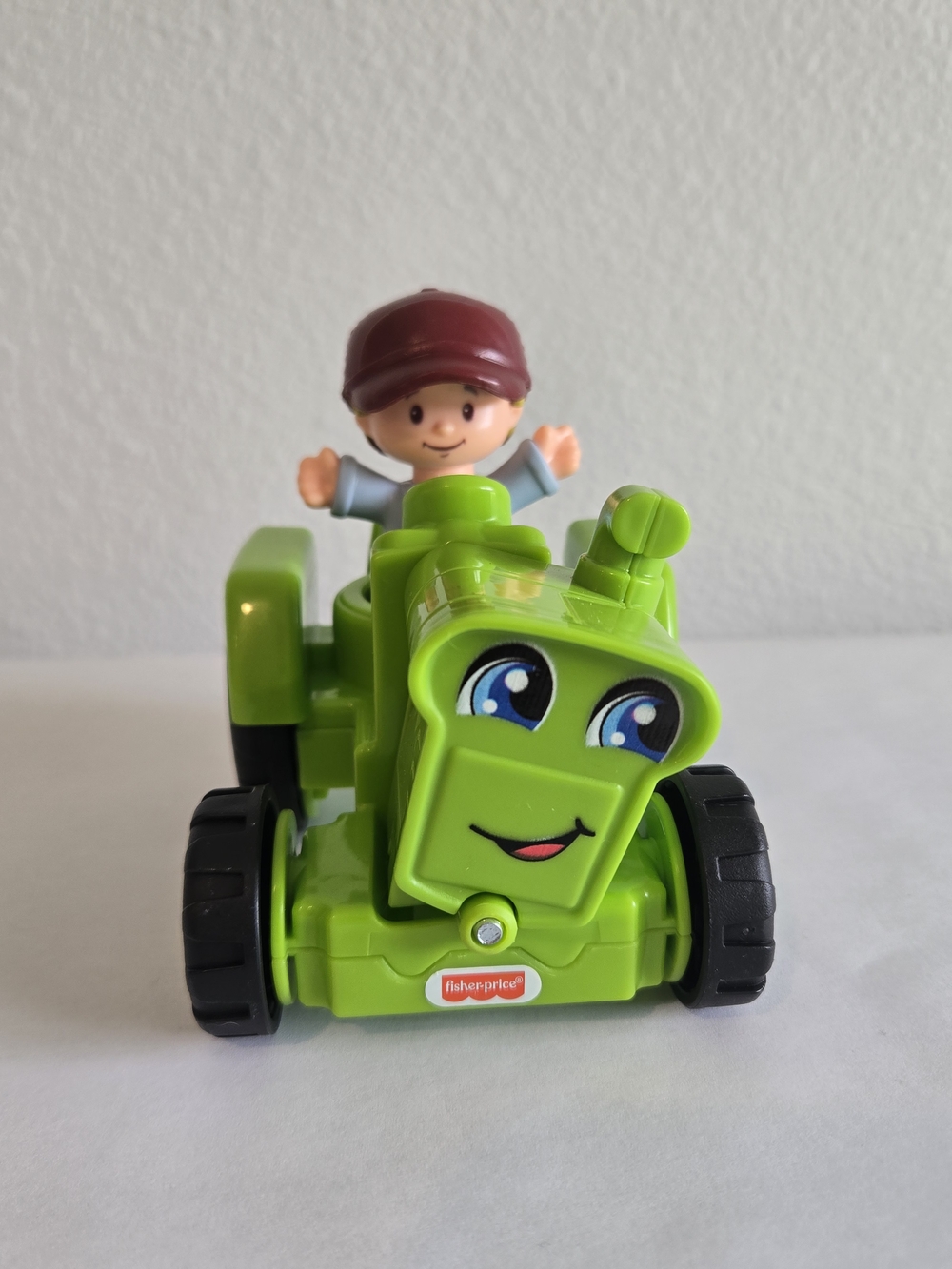 Fisher-Price Little People Green Farm Tractor & Farmer Figure Toy Set
